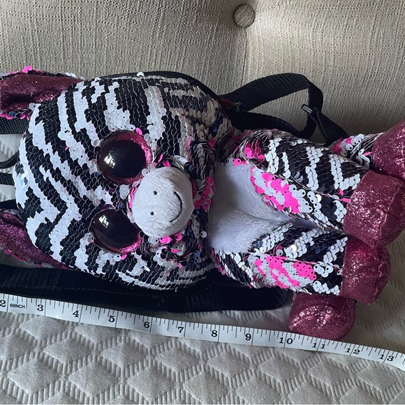 TOYS R”US Beanie Babies Boos Zoey The Zebra Girls Back Pack adjustable straps - Picture 4 of 4